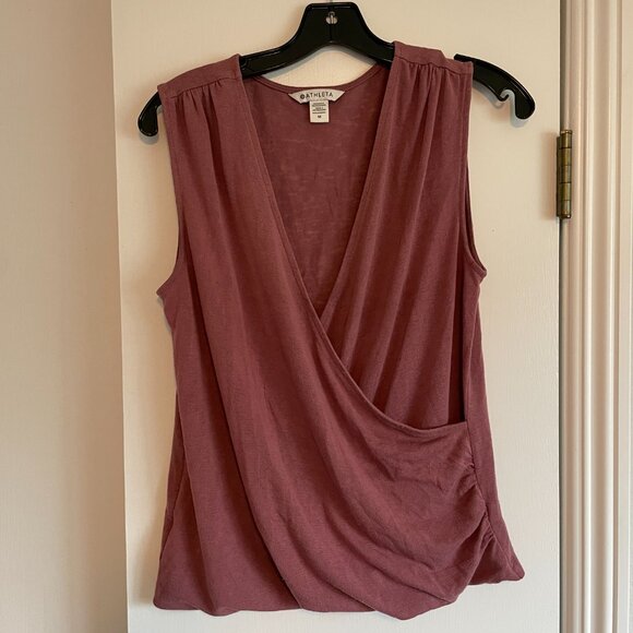 Athleta Mauve Sleeveless Wrap Tank/Sleeveless Top - Picture 4 of 6